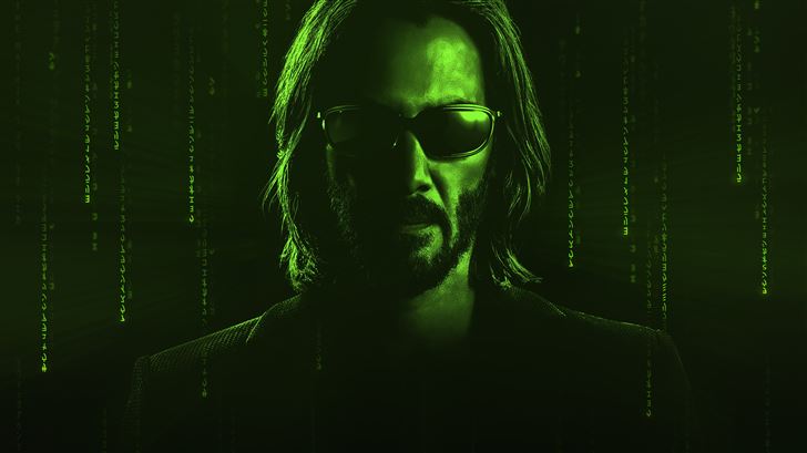 keanu reeves the matrix resurrections 5k Mac Wallpaper