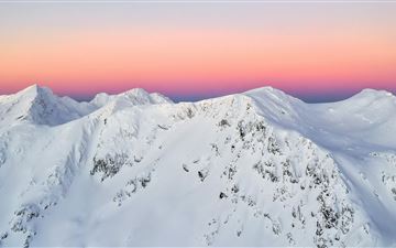 snowy mountain sunset MacBook Pro wallpaper