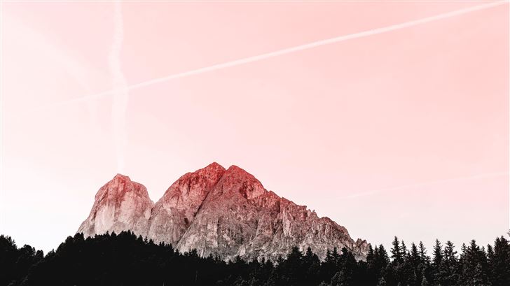 dolomites sky trees mountains 5k Mac Wallpaper
