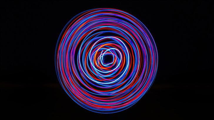 spiral lights dark 5k Mac Wallpaper