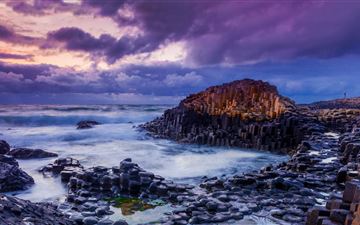 northern ireland special looking rocks coast iMac wallpaper