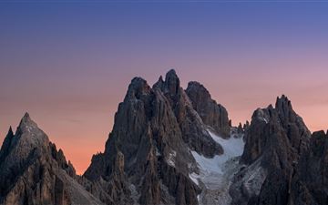 sunset and moonrise in the italian dolomites iMac wallpaper