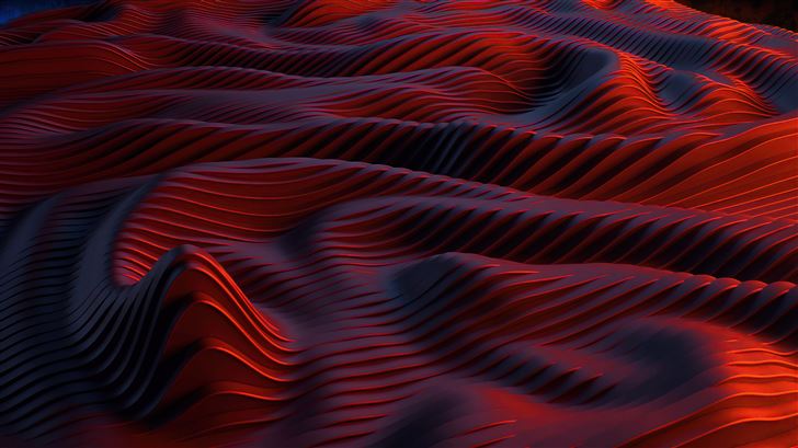 red textures digital art 5k Mac Wallpaper