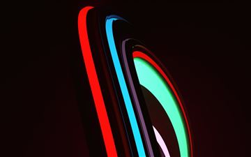 neon shape lines 5k MacBook Air wallpaper