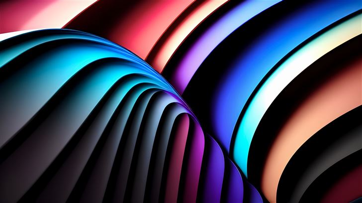 digital shape abstract 8k Mac Wallpaper
