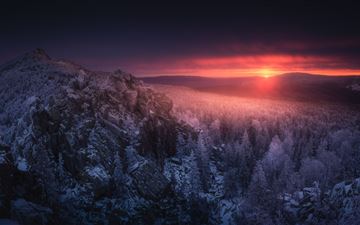 one more sunset in the ural mountains 5k MacBook Pro wallpaper