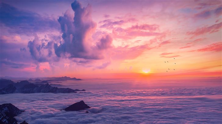 sea of clouds 8k Mac Wallpaper