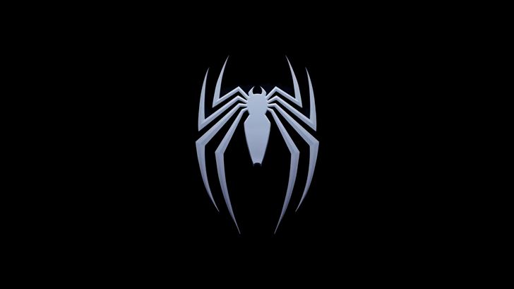 marvels spider man 2 logo 8k Mac Wallpaper