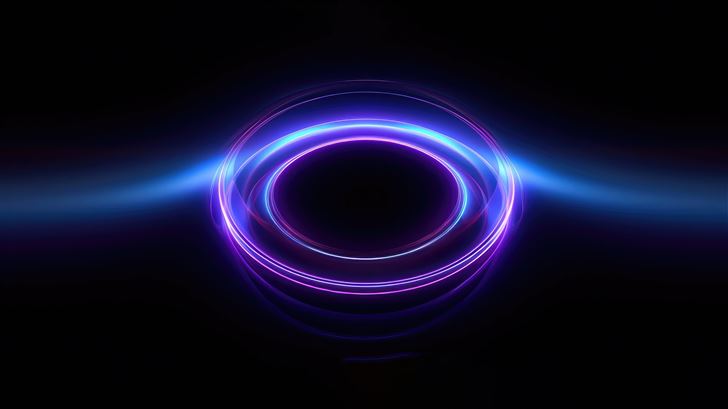 circle movement glow blue 5k Mac Wallpaper