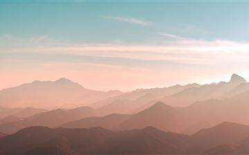 early morning mountains scenery iMac wallpaper