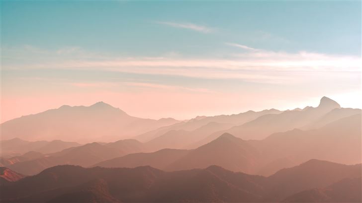early morning mountains scenery Mac Wallpaper