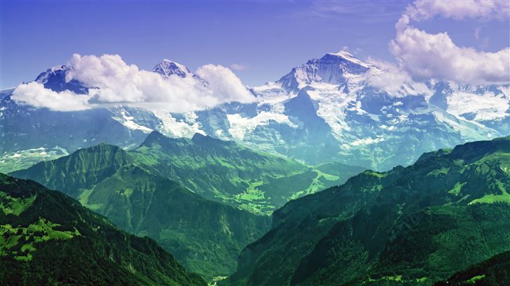 the mighty jungfrau bernese alps switzerland 5k Mac Wallpaper