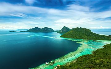 tropical landscape island 5k iMac wallpaper