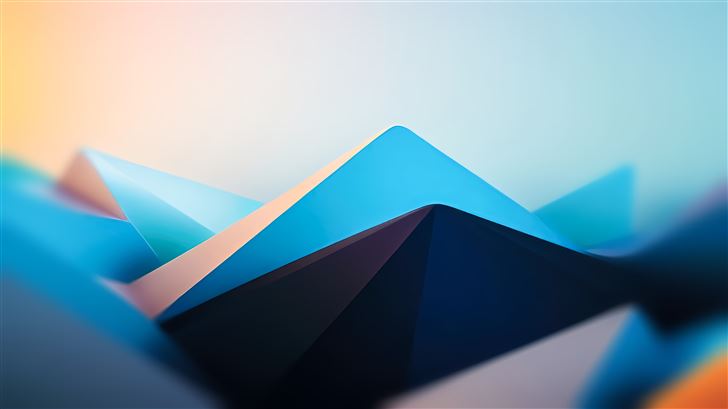 3d triangles shape mountains 8k Mac Wallpaper