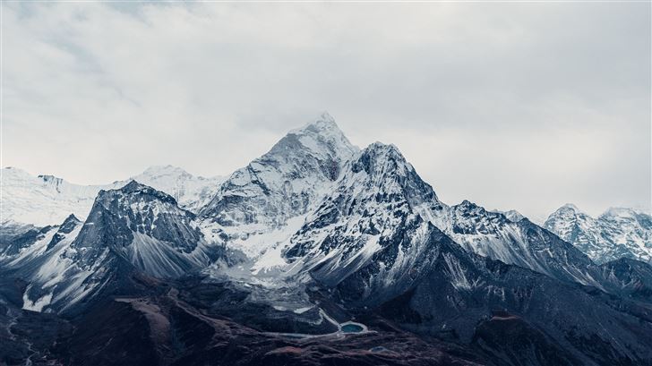 snow range mountains 5k Mac Wallpaper