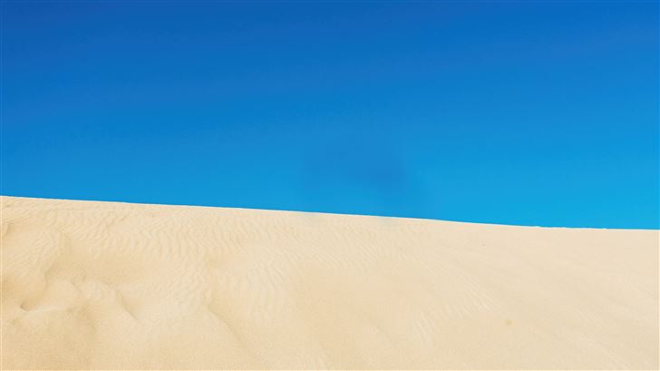 clear sky desert blue 5k Mac Wallpaper