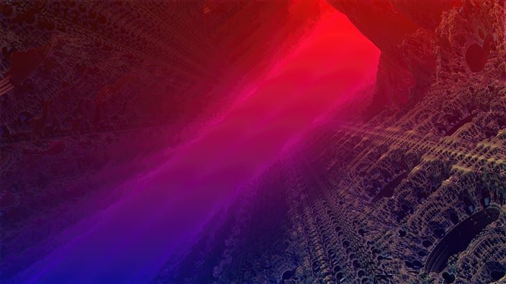 cyberpunk fractal tunnel Mac Wallpaper