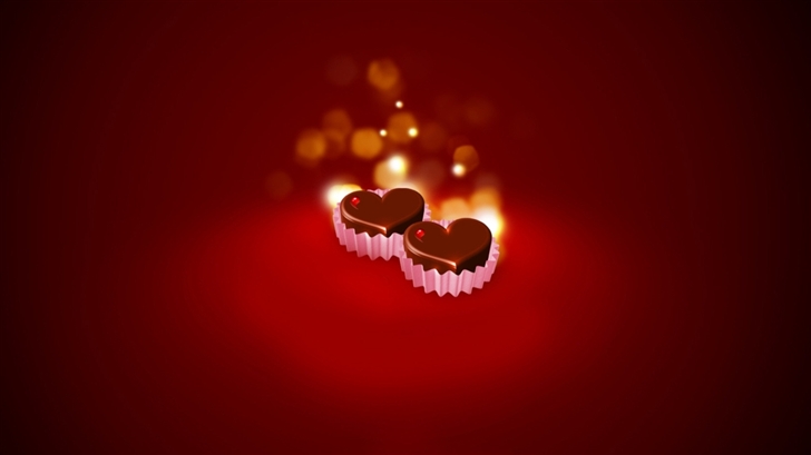 Chocolate Hearts Mac Wallpaper