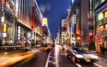 Tokyo Street At Night Hdr All Mac wallpaper