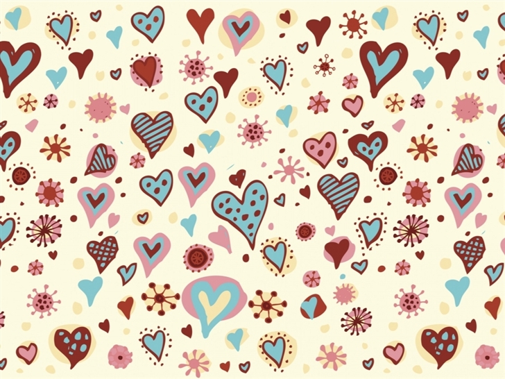 Valentines Day Hearts Textures Mac Wallpaper