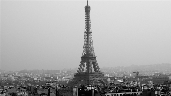 Tower Eiffel Black And White  Mac Wallpaper