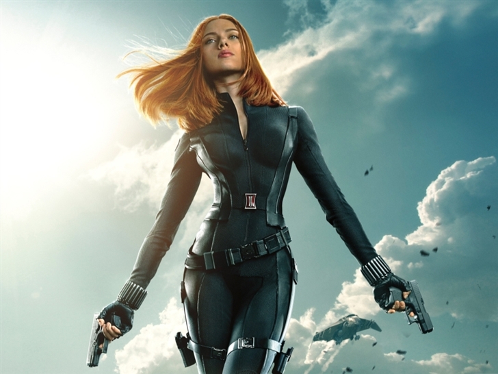 Black Widow In Captain America The Winter Soldier Mac Wallpaper