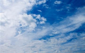 White Clouds On The Blue Sky Nature All Mac wallpaper