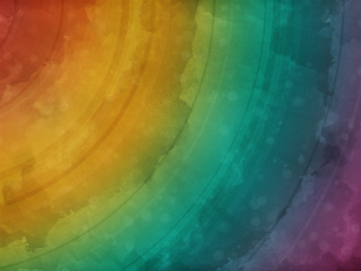 Rainbow Colored Circles Abstract Mac Wallpaper