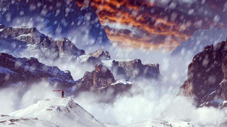 Snow capped mountains Mac Wallpaper