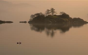The islet and  wild duck All Mac wallpaper