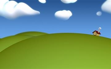 Sky and grassland All Mac wallpaper