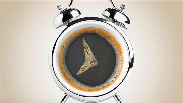 Coffee or clock Mac Wallpaper