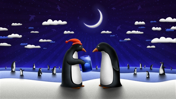 The penguin's love Mac Wallpaper