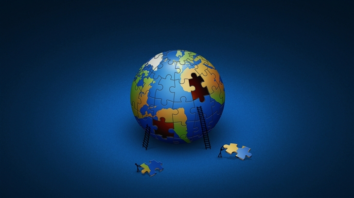 The earth puzzle Mac Wallpaper