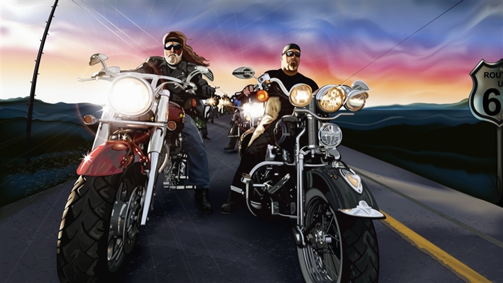  The march-past of the motorcycle guards  Mac Wallpaper