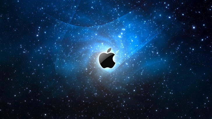 Apple Galaxy Blue Mac Wallpaper