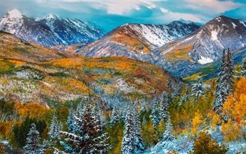 Snow mountain of autumn All Mac wallpaper