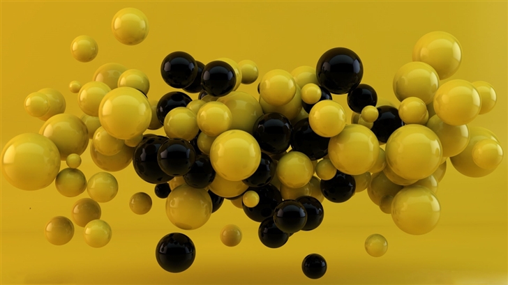 Yellow And Black Balls Mac Wallpaper