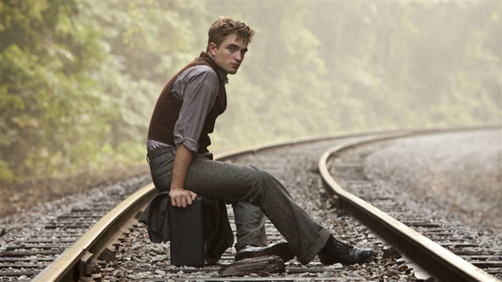 Robert Pattinson On Rail Track Mac Wallpaper