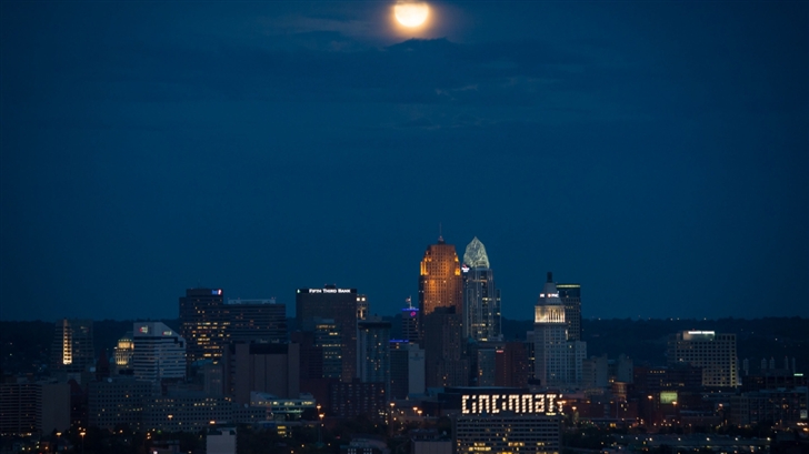 Cincinnati At Night Mac Wallpaper
