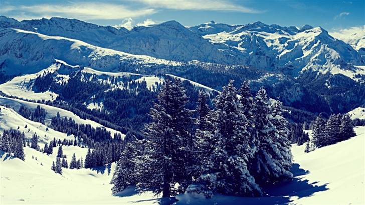Winter Mountain Landscape Mac Wallpaper