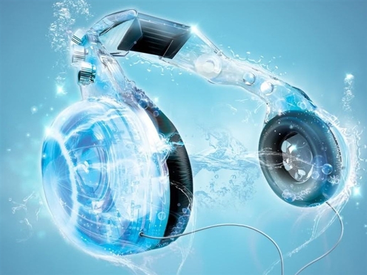 Blue Headphones Mac Wallpaper