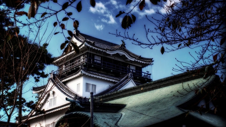 A View Of Okazaki Castle Mac Wallpaper