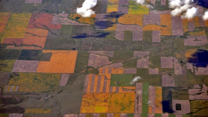 Aerial View Near Coutts Alberta Mac Wallpaper