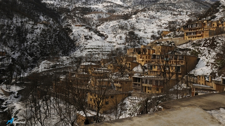 Masouleh Town Iran Winter Mac Wallpaper