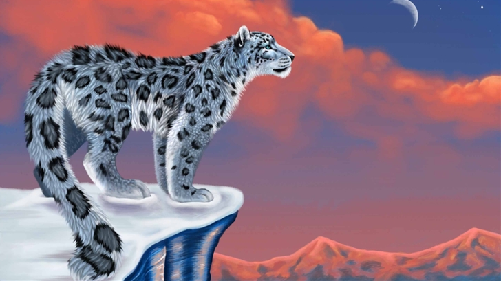 Snow Leopard Drawing  Mac Wallpaper