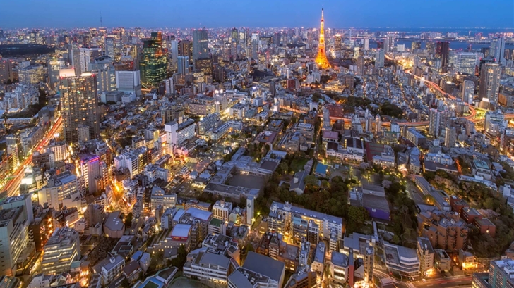 Tokyo At Sunset Mac Wallpaper