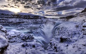 Waterfall Rift Iceland All Mac wallpaper