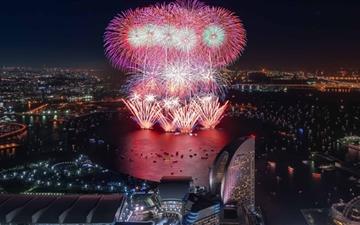 Yokohama Fireworks MacBook Air wallpaper