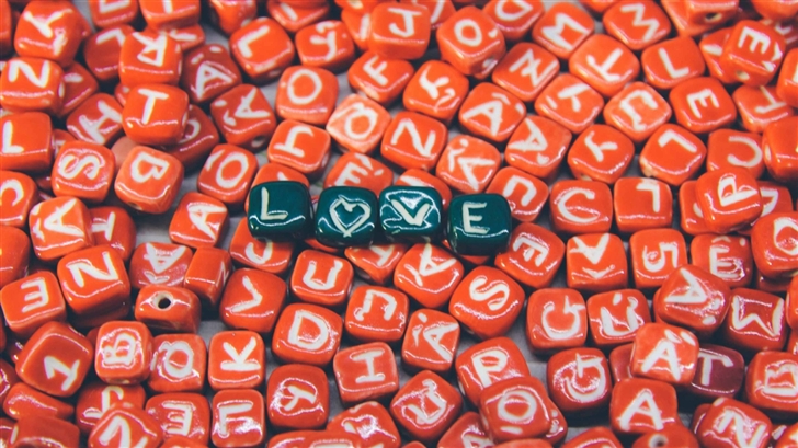 Love Heart In Red Mac Wallpaper